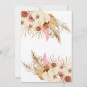 Editable Pampas Grass Oh Baby Dusche Einladung (Rückseite)