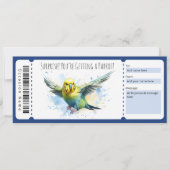 Editable Parrot Geschenkgutschein für Vogelliebhab Einladung (Vorderseite)