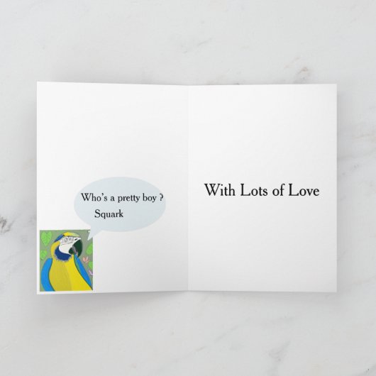 Editable Parrot Vatertag Karte (Innenseite)