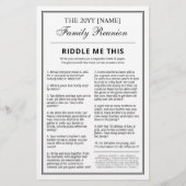 Editable Party Games Fuddles Family Wiedersehen Flyer (Hinten)