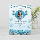 Editable Party Template Geburtstag Einladung (Stehend Vorderseite)