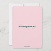 Editable Pastel Flowers and Leaves Frame Einladung (Rückseite)