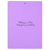 Editable Pastel Splash Custom Photo Frame Klemmbrett (Rückseite)