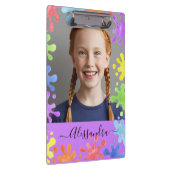 Editable Pastel Splash Custom Photo Frame Klemmbrett (Rechts)