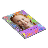 Editable Pastel Splash Custom Photo Frame  Notizblock (Rechte Seite)