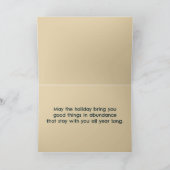 Editable Patchwork Pumpkin Erntedank Karte (Innenseite)