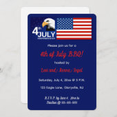 Editable Patriotic 4. Juli Feier Adler Einladung (Vorne/Hinten)