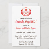 Editable Patriotic Canada Day Celebration Einladung (Vorderseite)