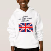Editable Patriotic Union Jack Hero Vater Hoodie (Vorderseite)