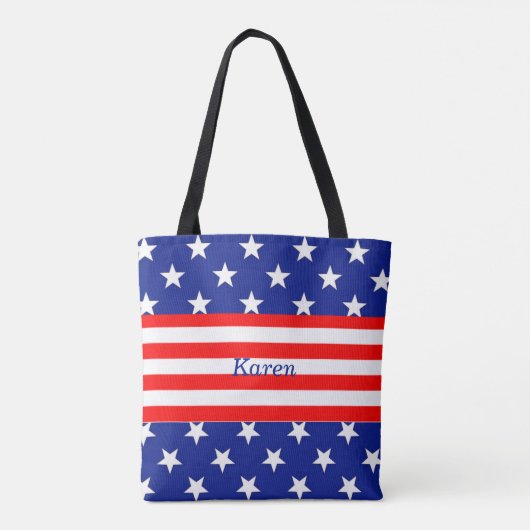 Editable Patriotic US Flagge Tasche (Rückseite)