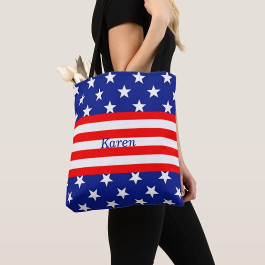 Editable Patriotic US Flagge Tasche (Von Nahem)