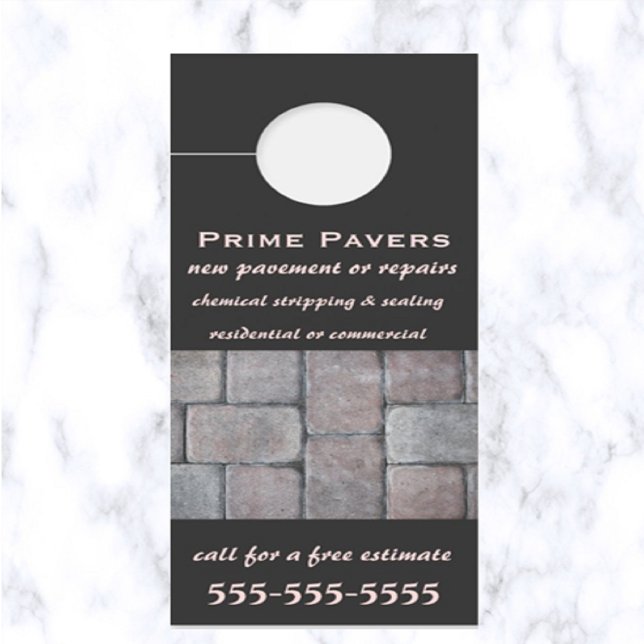 Editable Pavers Türanhänger (What a great way to advertise your paving business!)