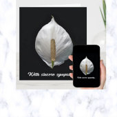 Editable Peace Lily Beileid Karte