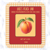 Editable Peach Jam Quadratischer Aufkleber