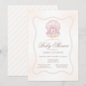 Editable Pearl Invitation Einladung (Vorne/Hinten)
