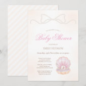 Editable Pearl Invitation Einladung (Vorne/Hinten)