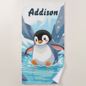 Editable Penguin Strandtuch (Vorderseite)
