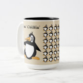 Editable Percius die Penguin-Kaffee-Tasse Zweifarbige Tasse (Vorderseite Links)
