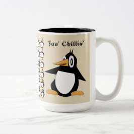 Editable Percius die Penguin-Kaffee-Tasse Zweifarbige Tasse