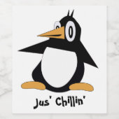 Editable Percius The Pinguin Weine Labels Weinetikett (Einzelnes Label)