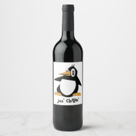 Editable Percius The Pinguin Weine Labels Weinetikett