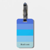 Editable Personal ☀️ 🍋 Bright Blue Spring Hues Gepäckanhänger (Rückseite vertikal)