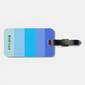 Editable Personal ☀️ 🍋 Bright Blue Spring Hues Gepäckanhänger (Rückseite horizontal)