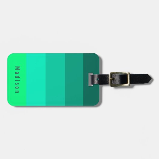 Editable Personal 🍋 Bright Green Spring Hues Gepäckanhänger (Vorderseite horizontal)