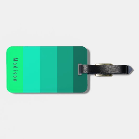 Editable Personal 🍋 Bright Green Spring Hues Gepäckanhänger (Rückseite horizontal)