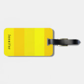 Editable Personal Bright Lemon Yellow Spring Hues Gepäckanhänger (Rückseite horizontal)