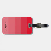 Editable Personal Bright Red Pink Coral Hues Gepäckanhänger (Rückseite horizontal)