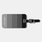 Editable Personal Gothic Black Gray Hues Gepäckanhänger (Vorderseite horizontal)