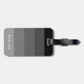 Editable Personal Gothic Black Gray Hues Gepäckanhänger (Rückseite horizontal)