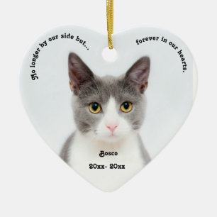 Editable Pet Memorial Forever in our Hearts Keramik Ornament