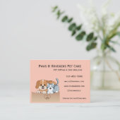 Editable Pet Sitting and Dog Walking Business Card Visitenkarte (Stehend Vorderseite)