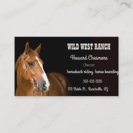 Editable Pferdestable Ranch Business Card Visitenkarte