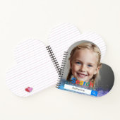 Editable Photo blue grey glitter Google Notizblock (Innenseite)