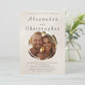 Editable Photo Front QR Back Option Wedding Einladung (Stehend Vorderseite)