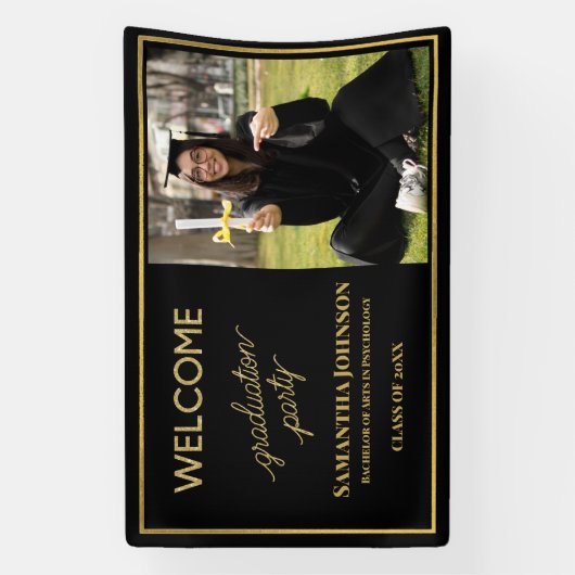 EDITABLE Photo Graduation Banner (Vertikal)