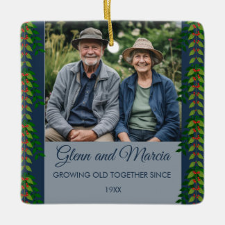 Editable Photo Growing Old Together Since Keramikornament