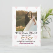 Editable Photo Save the Date Wedding Invitation Einladung (Stehend Vorderseite)