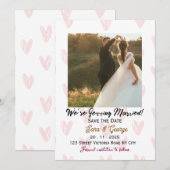 Editable Photo Save the Date Wedding Invitation Einladung (Vorne/Hinten)