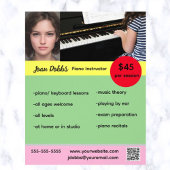 Editable Piano Instructor Flyer