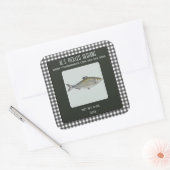 Editable Pickled Herring Quadratischer Aufkleber (Umschlag)