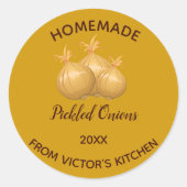 Editable Pickled Onions Runder Aufkleber (Vorderseite)