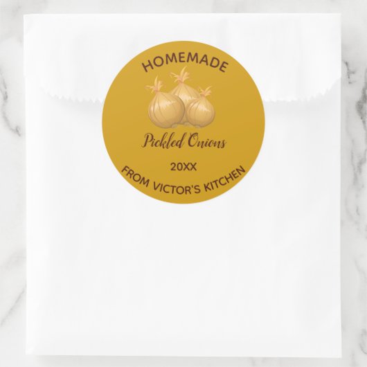 Editable Pickled Onions Runder Aufkleber (Tasche)