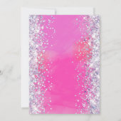 Editable Pink 8. Geburtstag Einladung Vorlage (Rückseite)