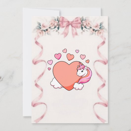 Editable Pink Bow Baby Dusche Einladung (Rückseite)