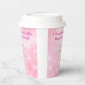 Editable Pink Chinoiserie Baby Shower Tableware Pappbecher (Links)