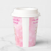 Editable Pink Chinoiserie Baby Shower Tableware Pappbecher (Rechts)